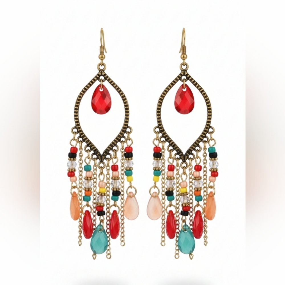 Bohemian Multicolor Dangle Earrings